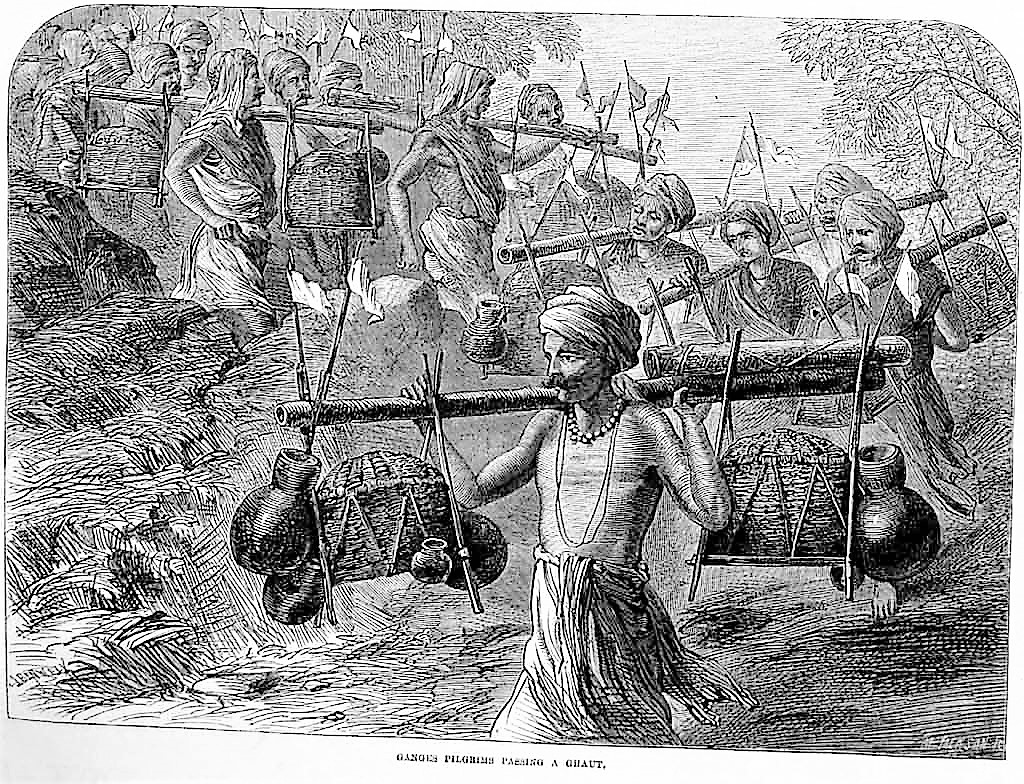 1 Ganges Pilgrims Passing a Ghaut from The Illustraded London News 1864