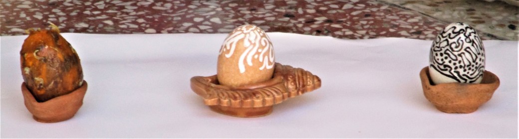 The 3 Marble Eggs - close up - Barbara Silverman AZIMVTH Ashram