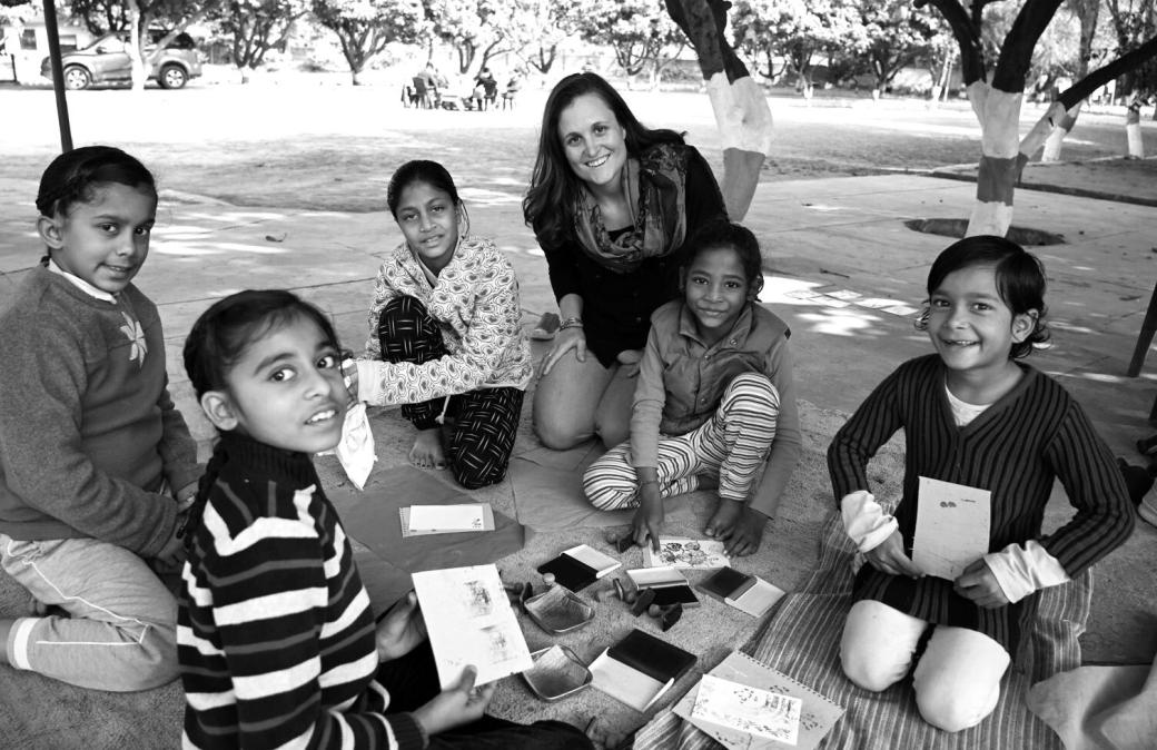 tk mf work shop with children at sra