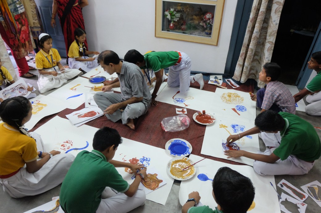 NP School Children Participating With Workshop